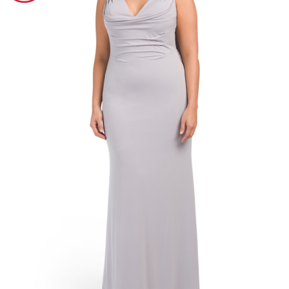 TERANI COUTURE Drape Back Gown